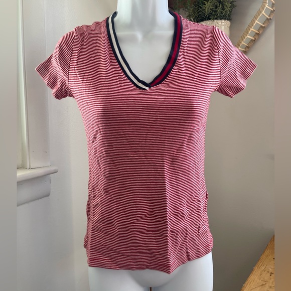 Vintage Tommy Hilfiger Striped V-neck - Picture 2 of 4